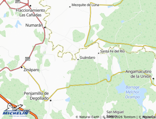 MICHELIN Guándaro map - ViaMichelin