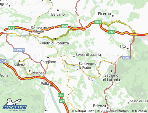 Mapa MICHELIN Savoia di Lucania - ViaMichelin