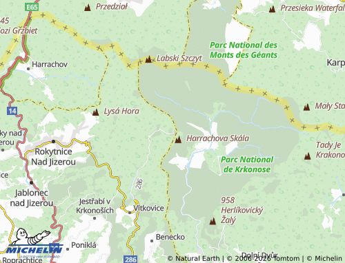 Mappa MICHELIN Horní Mísečky - ViaMichelin