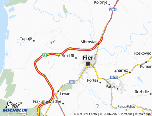 Mapa MICHELIN Afrim i Ri - ViaMichelin