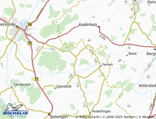 MICHELIN Byhusen map - ViaMichelin