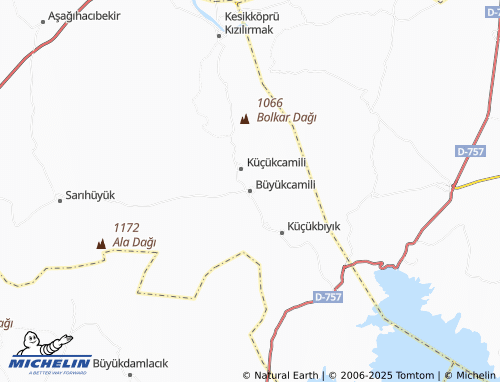 MICHELIN Büyükcamili map - ViaMichelin