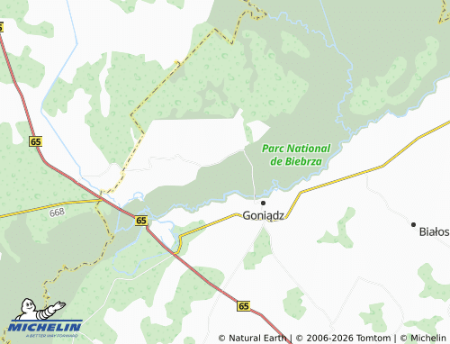 MICHELIN Budne map - ViaMichelin