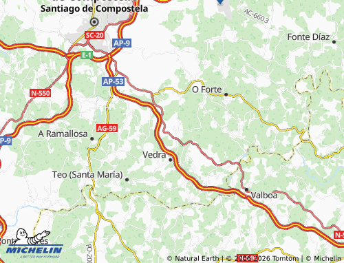 MICHELIN Lestedo de Santa María map - ViaMichelin