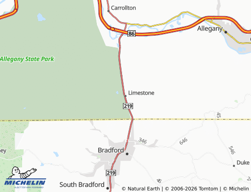 Mappa MICHELIN Limestone - ViaMichelin