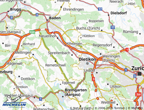 Mapa MICHELIN Spreitenbach - ViaMichelin