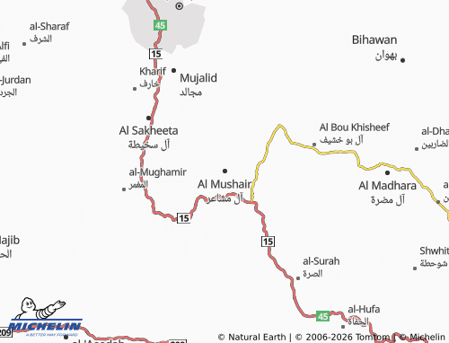 MICHELIN-Landkarte Al Mushair - ViaMichelin