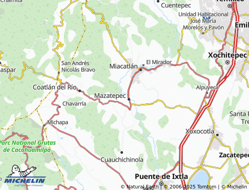 MICHELIN-Landkarte Colinas de Mazatepec - ViaMichelin