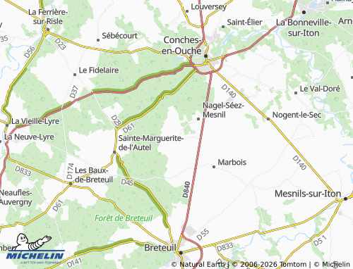 MICHELIN Beaubray map - ViaMichelin