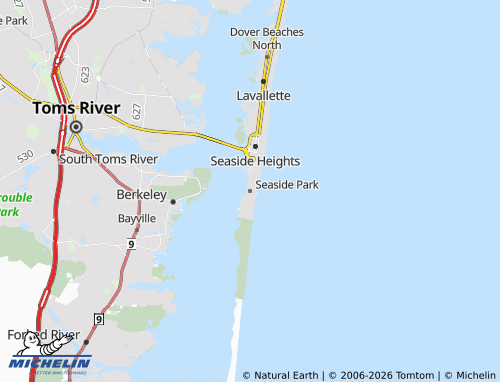 Carte MICHELIN Seaside Park - ViaMichelin