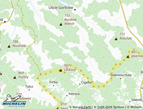 MICHELIN Ropki map - ViaMichelin