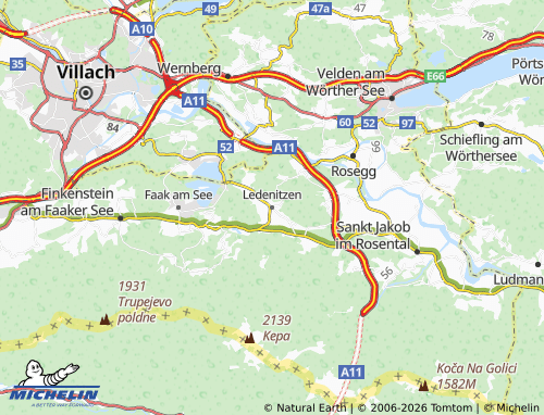 Mapa MICHELIN Ledenitzen - ViaMichelin