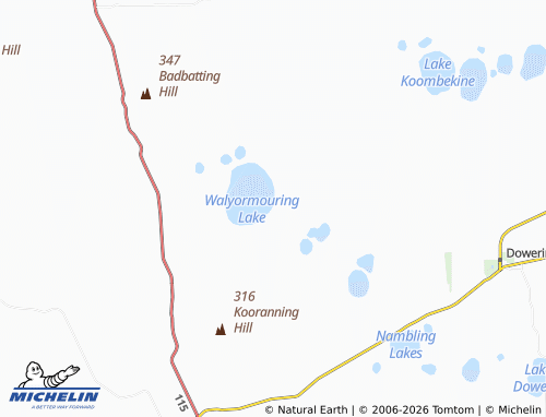 Mapa MICHELIN Walyormouring - ViaMichelin