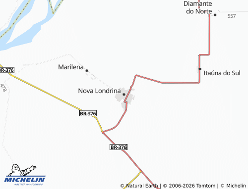 Mappa MICHELIN Nova Londrina - ViaMichelin