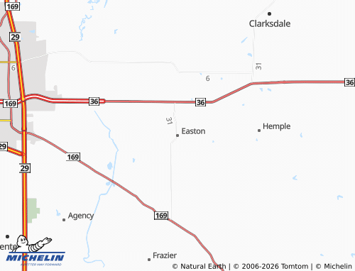 Mapa MICHELIN Easton - ViaMichelin