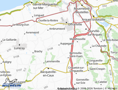 Mapa MICHELIN Auppegard - ViaMichelin