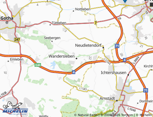 Mappa MICHELIN Wandersleben - ViaMichelin