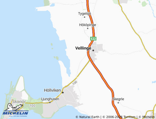 Carte MICHELIN Vellinge Väster - ViaMichelin