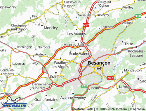Mappa MICHELIN Pirey - ViaMichelin