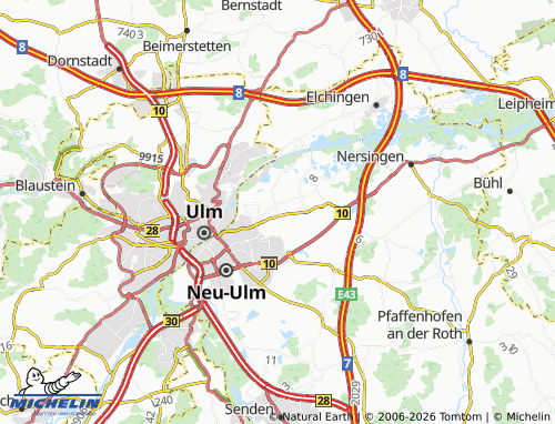 MICHELIN Pfuhl map - ViaMichelin
