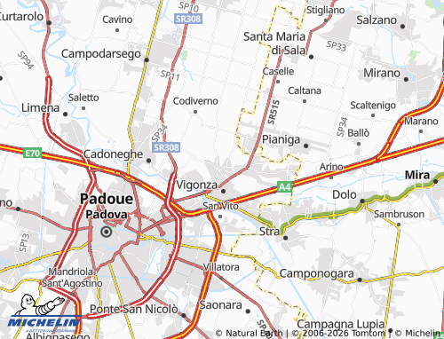 MICHELIN-Landkarte Peraga - ViaMichelin