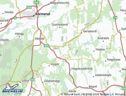 Mapa MICHELIN Halastó - ViaMichelin