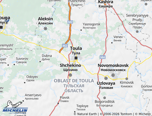 Mapa MICHELIN Tula - ViaMichelin