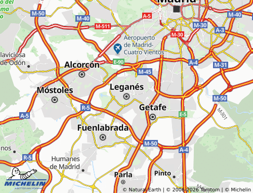 MICHELIN-Landkarte Leganés - ViaMichelin