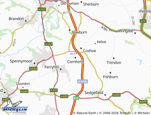 Mapa MICHELIN Cornforth - ViaMichelin
