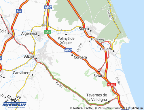 Mappa MICHELIN Corbera - ViaMichelin