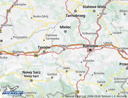 MICHELIN Dębicki map - ViaMichelin