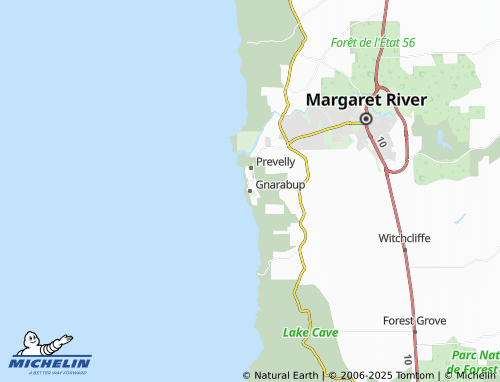 MICHELIN Gnarabup map - ViaMichelin
