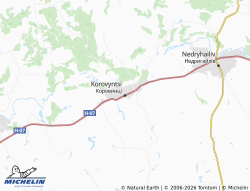 Mapa MICHELIN Korovyntsi - ViaMichelin