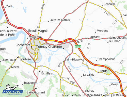 Mapa MICHELIN Tonnay-Charente - ViaMichelin