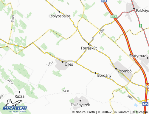 Mapa MICHELIN Rózsadűlő - ViaMichelin