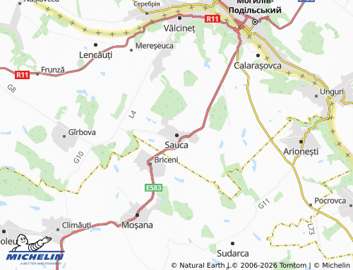 MICHELIN Sauca map - ViaMichelin