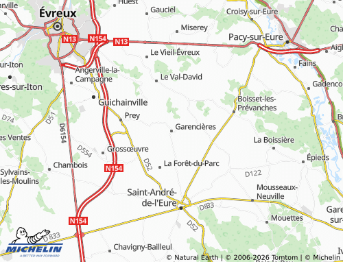 MICHELIN Garencières map - ViaMichelin