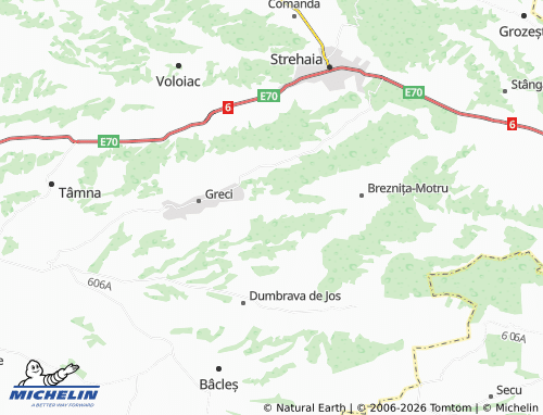 MICHELIN Valea Teiului map - ViaMichelin