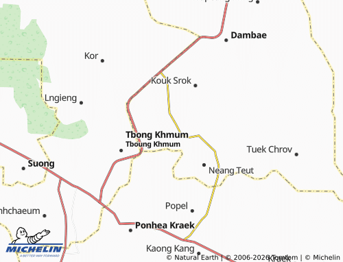 Mapa MICHELIN Chong Cheach - ViaMichelin