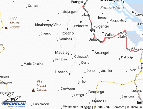 MICHELIN Madalag map - ViaMichelin