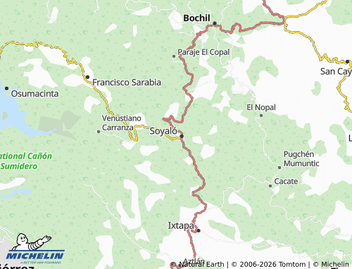 Mappa MICHELIN Ángel Albino Corzo - ViaMichelin