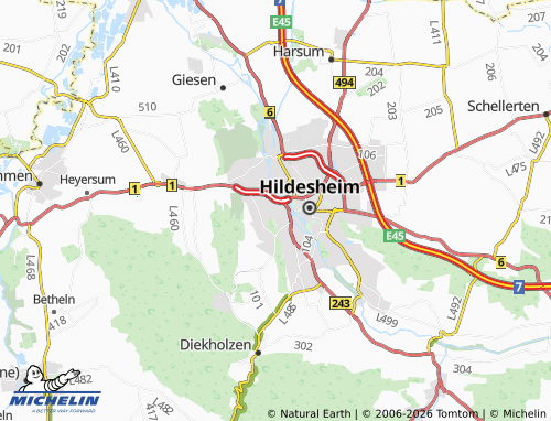 MICHELIN Moritzberg/Bockfeld map - ViaMichelin