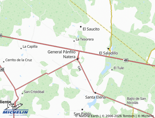 Mappa MICHELIN General Pánfilo Natera - ViaMichelin