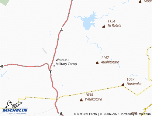 MICHELIN Waiouru Military Area map - ViaMichelin