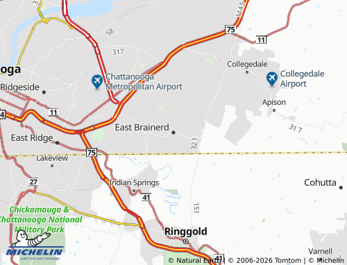 Kaart MICHELIN East Brainerd - ViaMichelin
