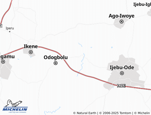 MICHELIN Okun-Owa map - ViaMichelin
