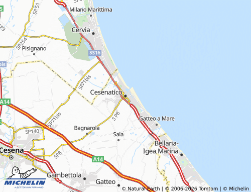 MICHELIN Cesenatico map - ViaMichelin