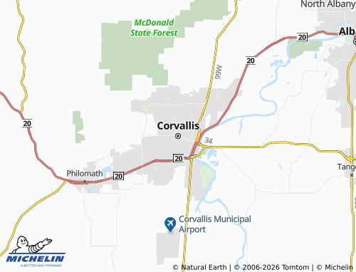 Carte MICHELIN Corvallis - ViaMichelin