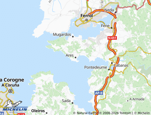 Mapa MICHELIN Ares (San Xosé) - ViaMichelin