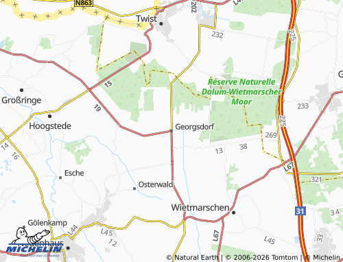 MICHELIN Georgsdorf map - ViaMichelin